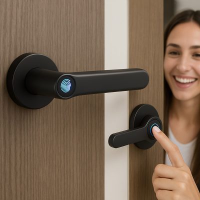 Дръжка за врата за отключване с пръстов отпечатък | DOORISMART